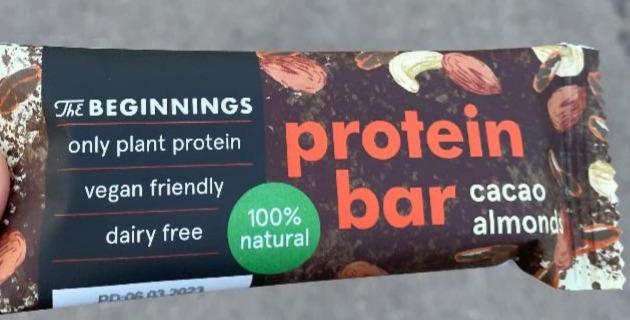 Фото - Батончик протеиновый Cacao Almond Protein Bar The Beginnings