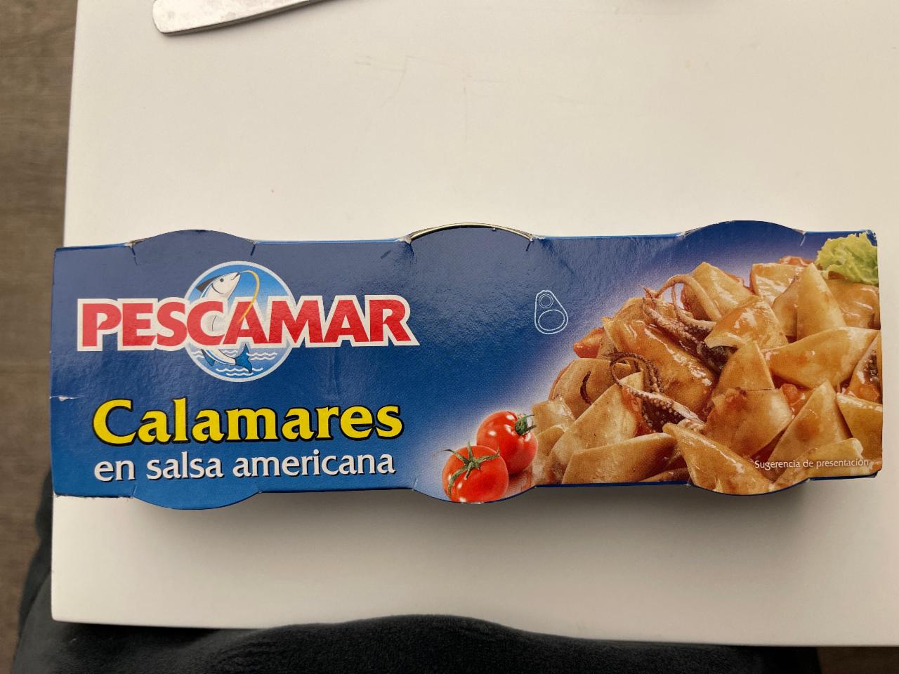 Фото - кальмары в американской сальсе консервированные Pescamar