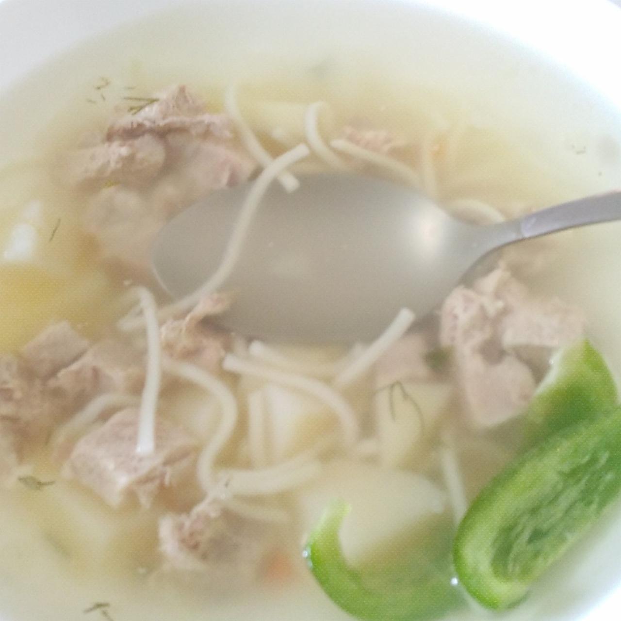 Фото - суп со свининой и лапшой