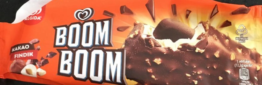 Фото - мороженое на палочке с шоколадной начинкой и фундуком Boom Boom Algida