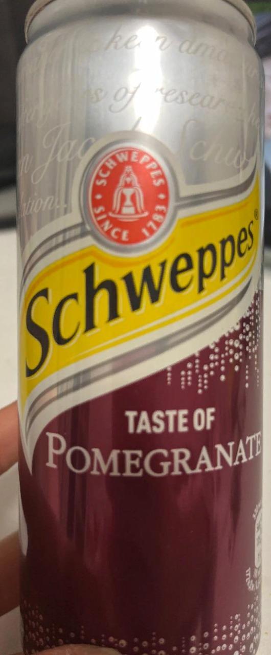 Фото - Напиток безалкогольный сильногазированный со вкусом Гранат с сахаром и подсластителем Taste of Pomegranate Schweppes