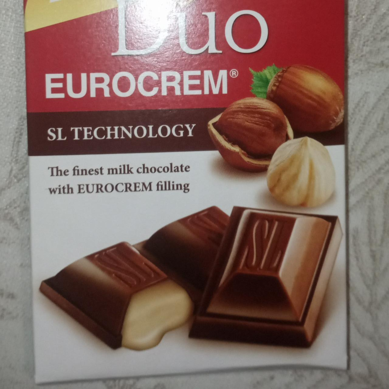 Фото - Шоколад молочный с лесным орехом Eurocream love you Duo Swisslion
