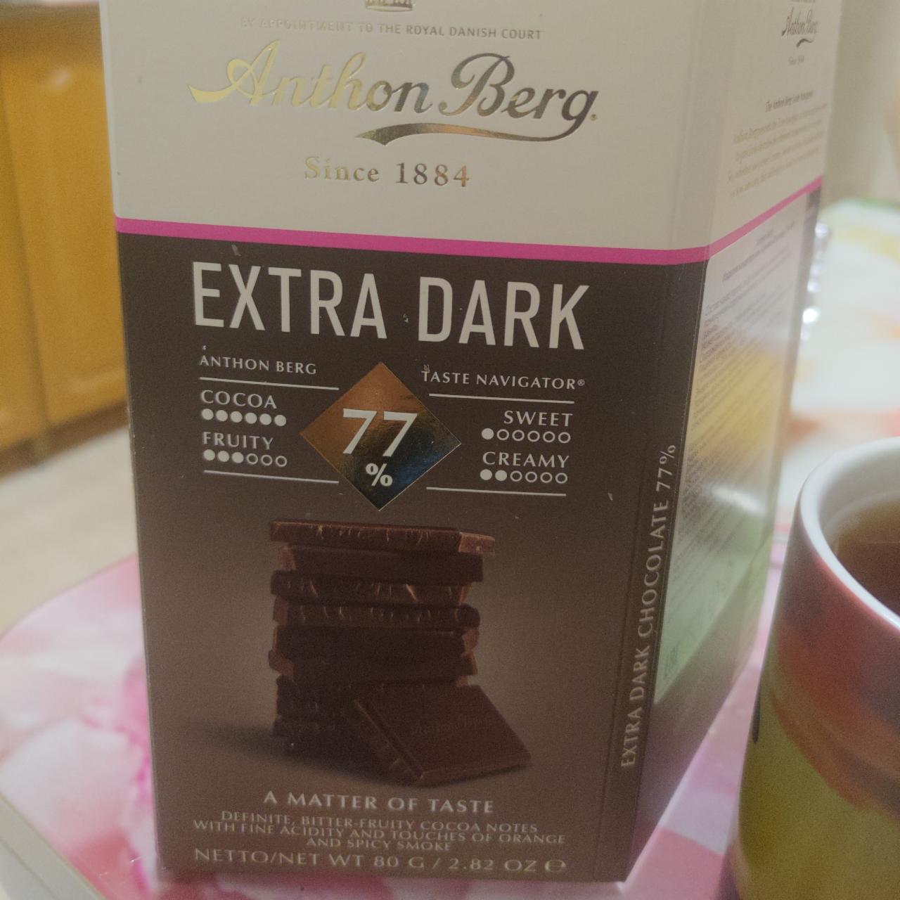 Фото - Горький шоколад Extra Dark Chocolate 77% Anthon Berg