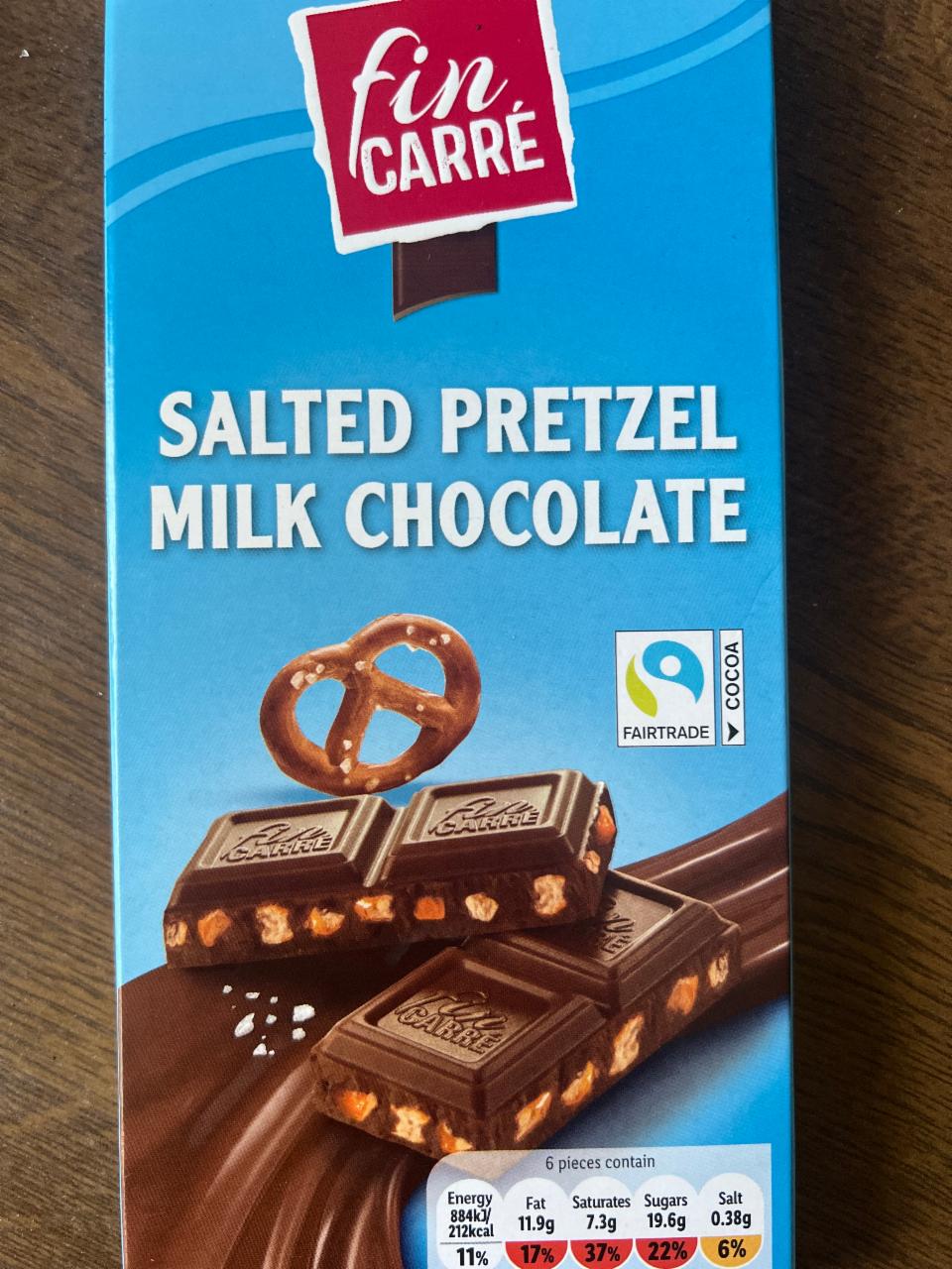 Фото - Шоколад молочный с солеными крендельками salted pretzel milk chocolate Fin Carré