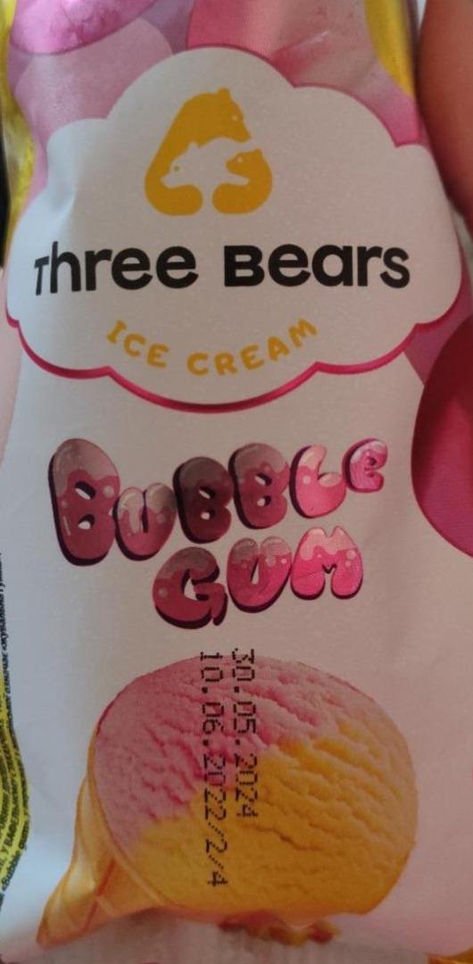 Фото - Мороженое со вкусом жевательной резинки и дыни в вафельном стаканчике Bubble Gum Три медведя