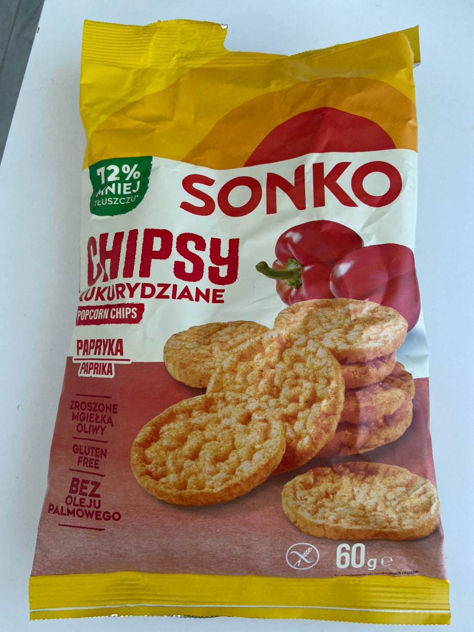 Фото - Хлебцы кукурузные со вкусом паприки Chipsy Papryka Sonko