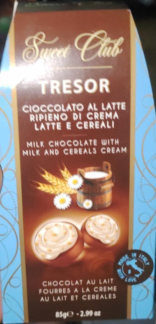 Фото - Milk Chocolate With Milk And Cereals Cream Tresor Sweet Club
