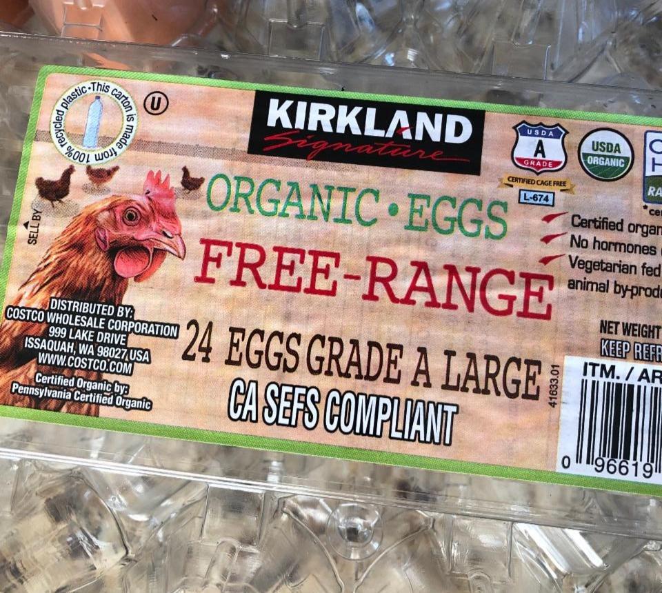 Фото - Куриные яйца Organic Eggs Kirkland
