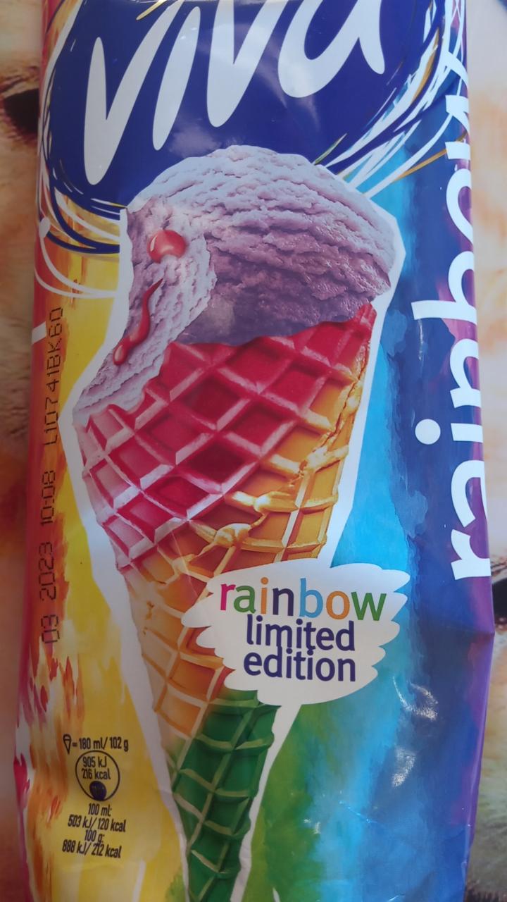 Фото - мороженое в вафельном рожке rainbow Viva