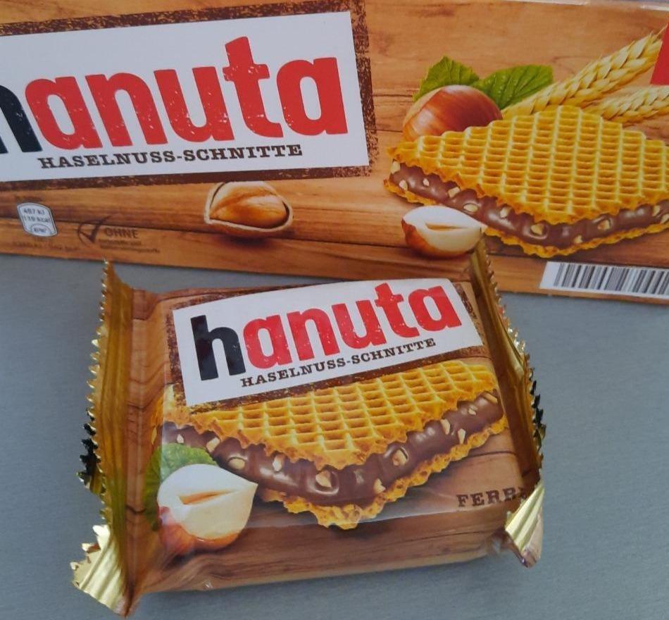 Фото - Вафли с шоколадно-ореховой начинкой Ханута Hanuta