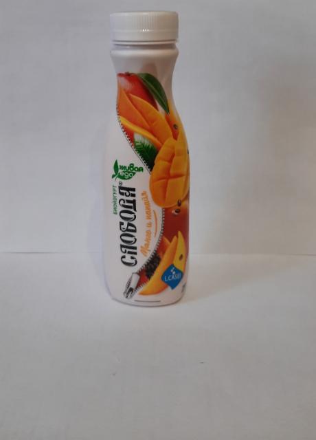 Фото - Йогурт питьевой с манго и папайя Слобода