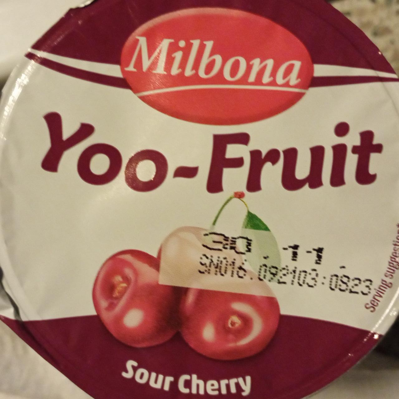 Фото - йогурт со вкусом кислой вишни Milbona
