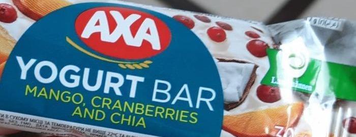 Фото - Батончик цельнозерновой в глазури со вкусом йогурта с семенами чиа манго и клюквой Axa