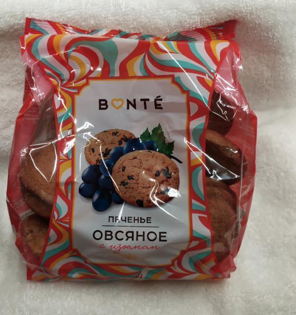 Фото - Печенье овсяное с изюмом Bonte