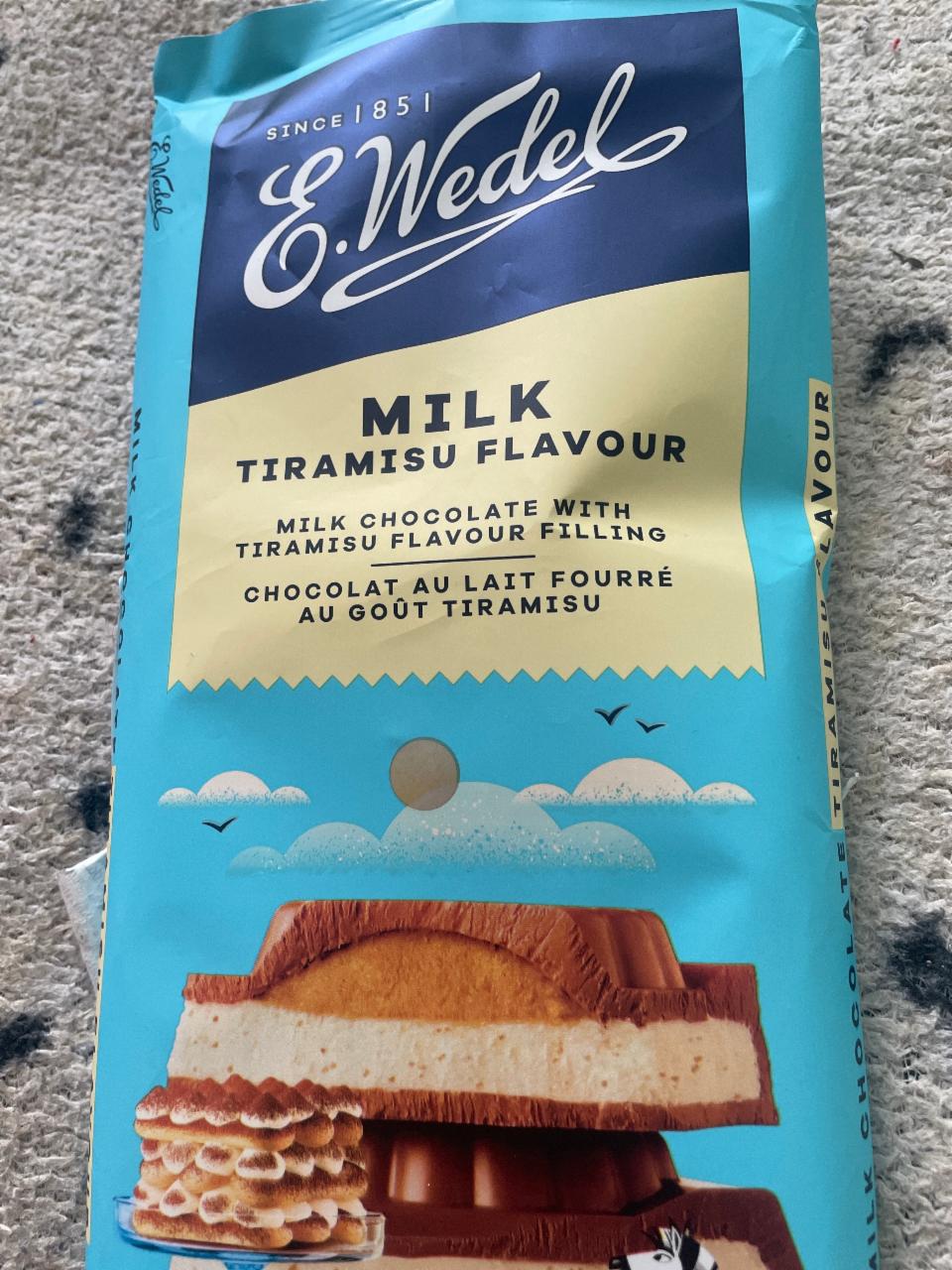 Фото - Шоколад молочный с наполнителем со вкусом тирамису Milk Tiramisu Flavour E.Wedel