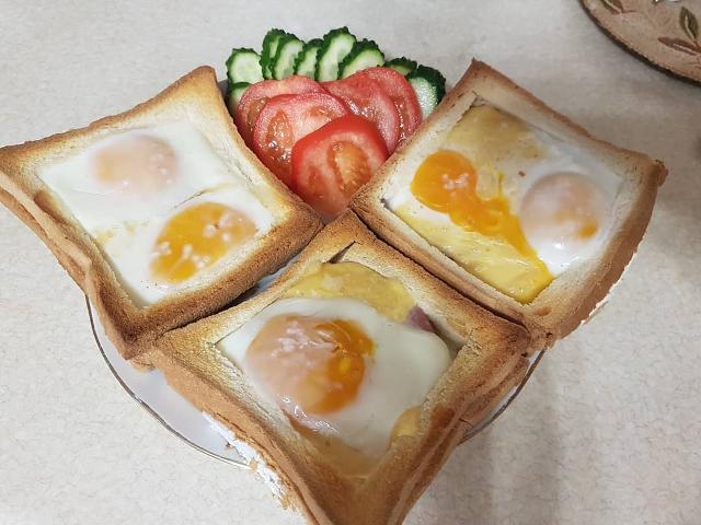 Фото - Яйцо жареное в хлебе