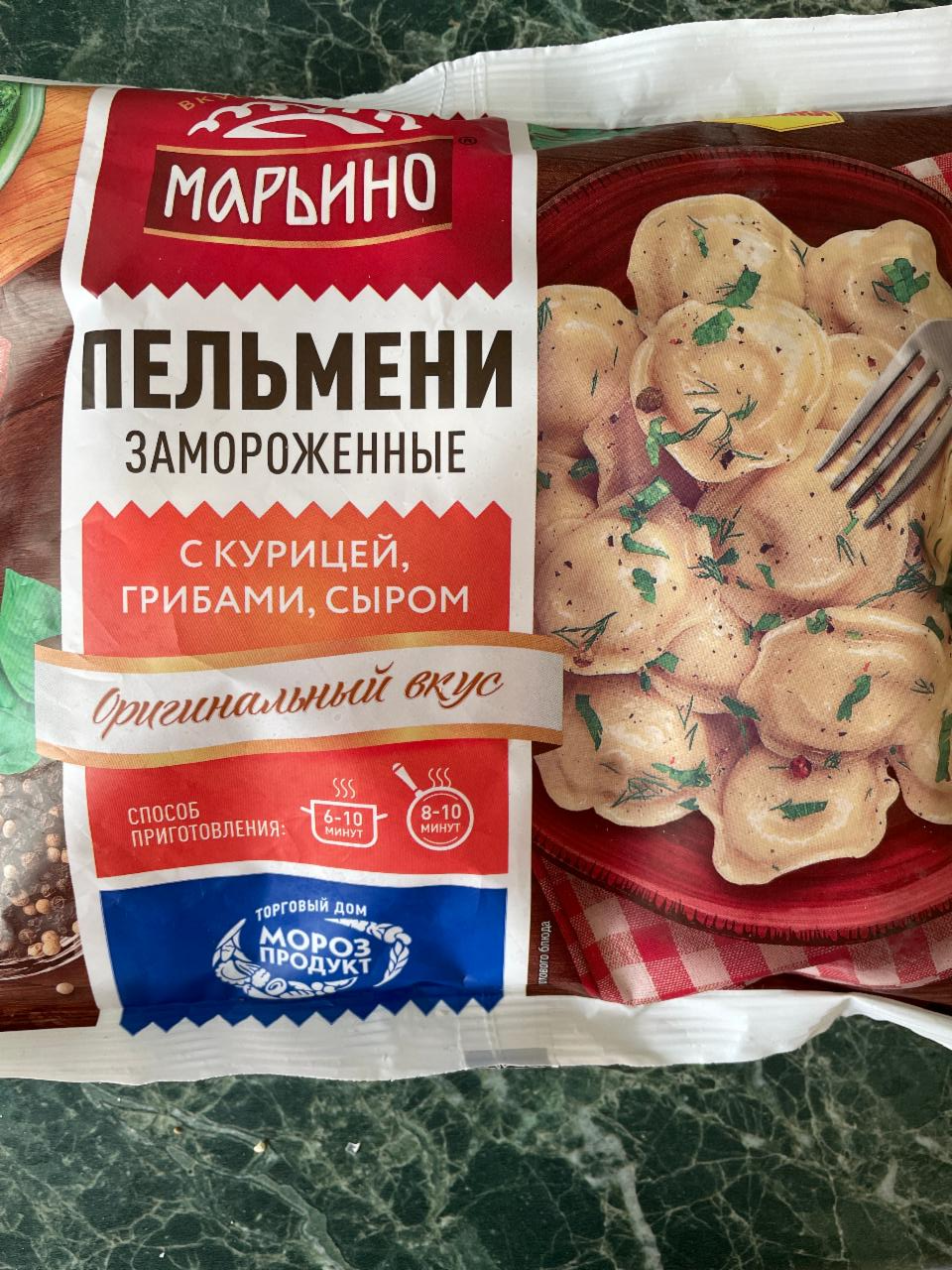 Фото - Пельмени с курицей грибами и сыром Марьино Морозпродукт