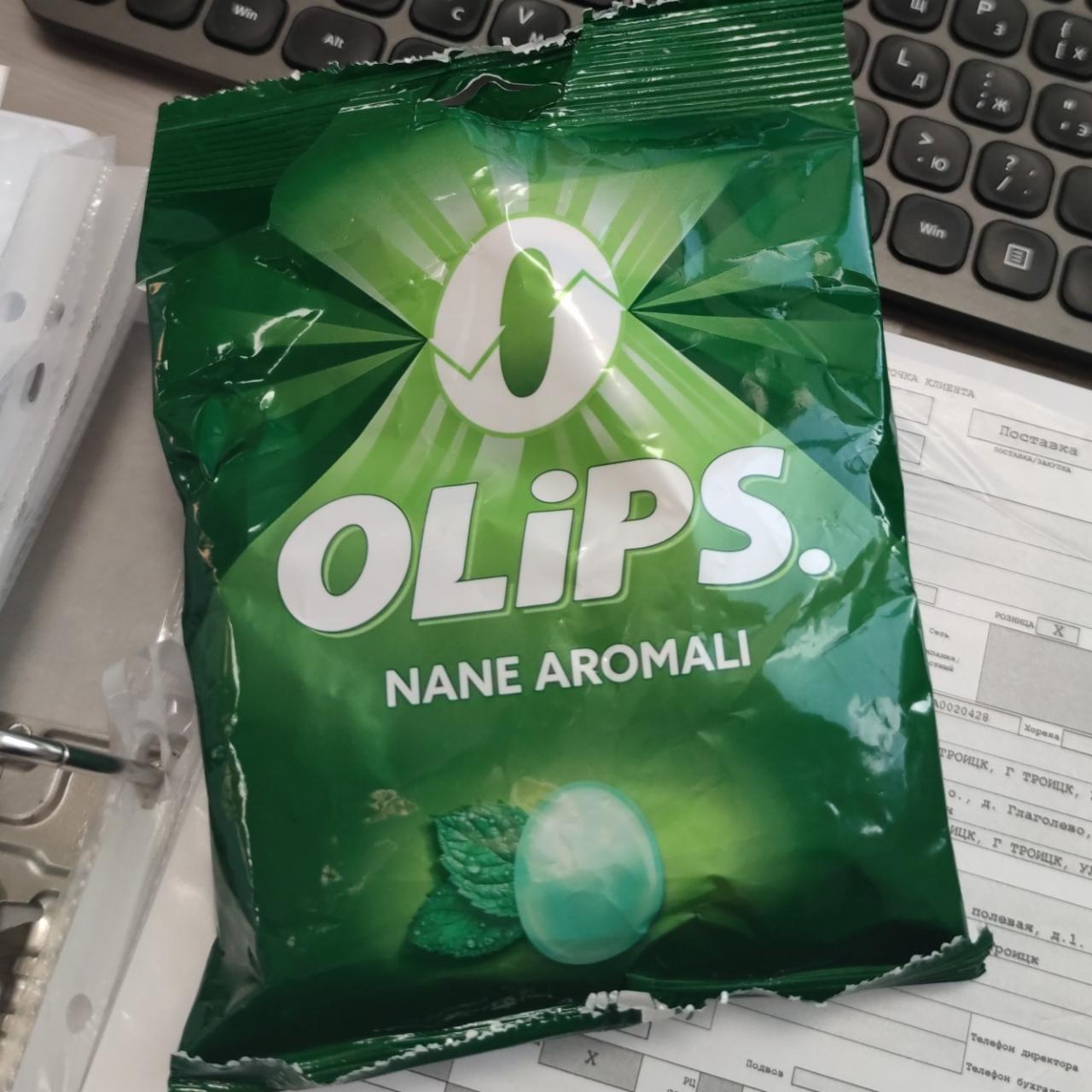 Фото - конфета со вкусом мяты Olips