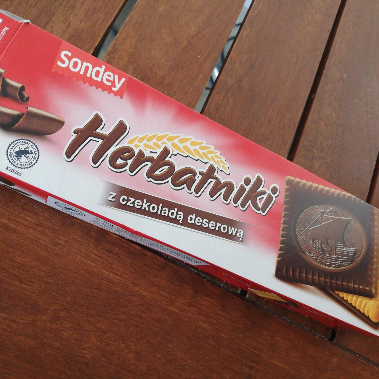 Фото - Печенье в черном шоколаде Herbatniki Sondey