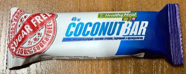 Фото - Батончик глазированный с кокосовой стружкой без сахара Coconut Bar Healthy Meal Power Pro
