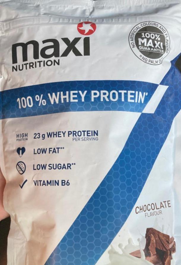Фото - сывороточный протеин со вкусом шоколада Maxi NUTRITION