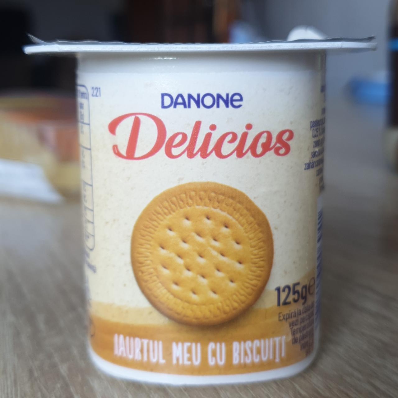 Фото - Йогурт Delicios со вкусом Печенья Danone