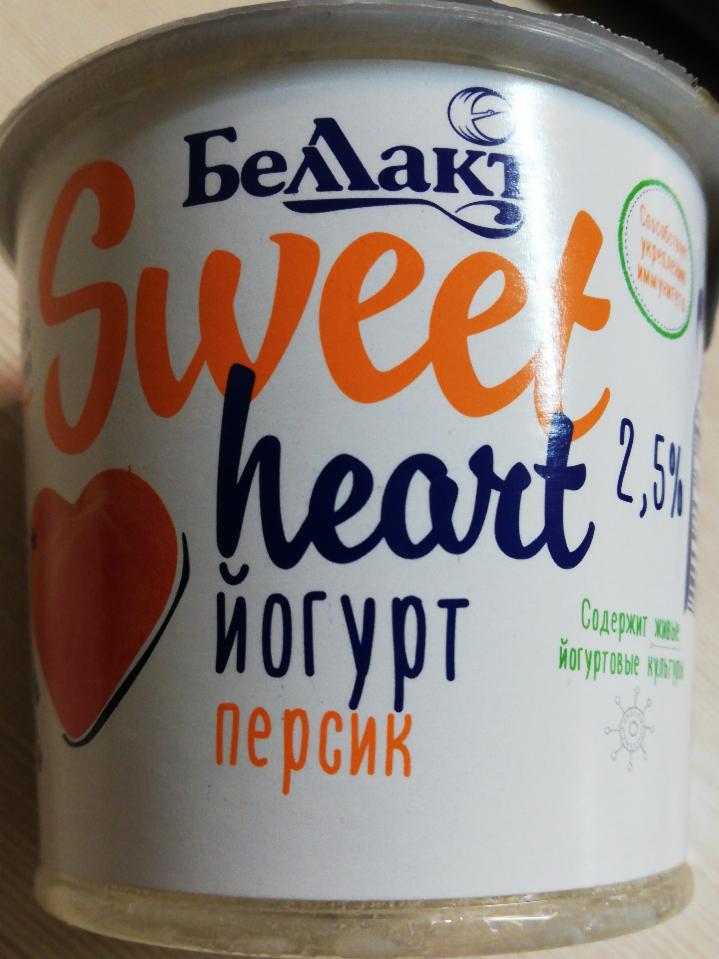 Фото - йогурт sweet heart персик Беллакт