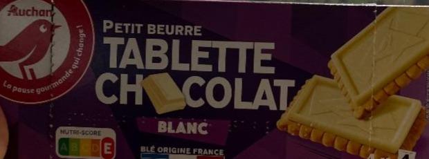 Фото - печенье с белым шоколадом Tablette chocolat Auchan