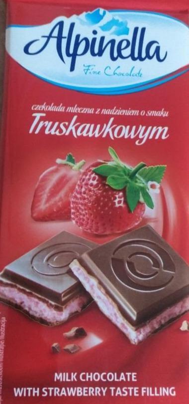 Фото - Шоколад молочный с клубничной начинкой Truskawkowa Alpinella