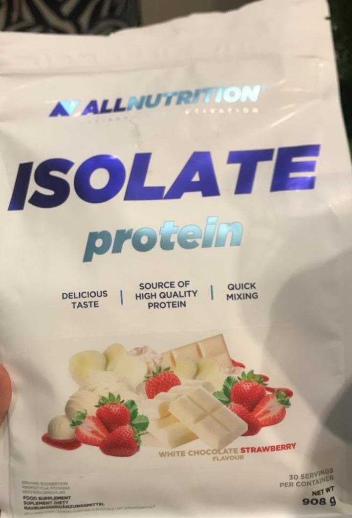 Фото - Протеин White Chocolate Strawberry Isolate AllNutrition