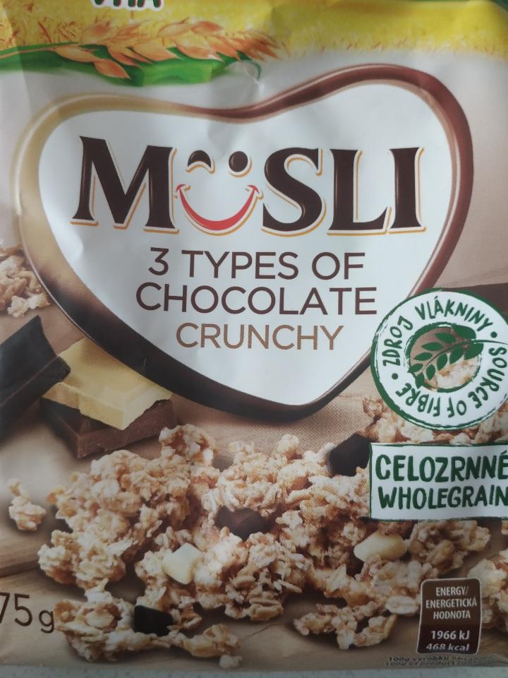 Фото - BonaVita Müsli 3 types of chocolate crunchy