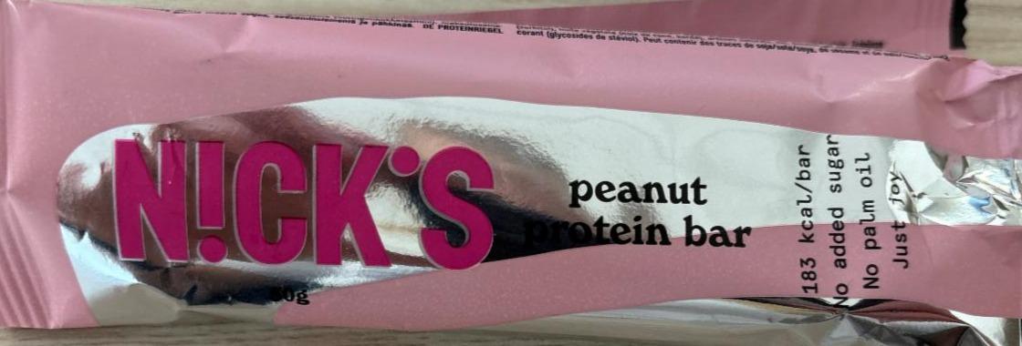 Фото - Батончик протеиновый арахисовый Peanut Protein Bar Nick's
