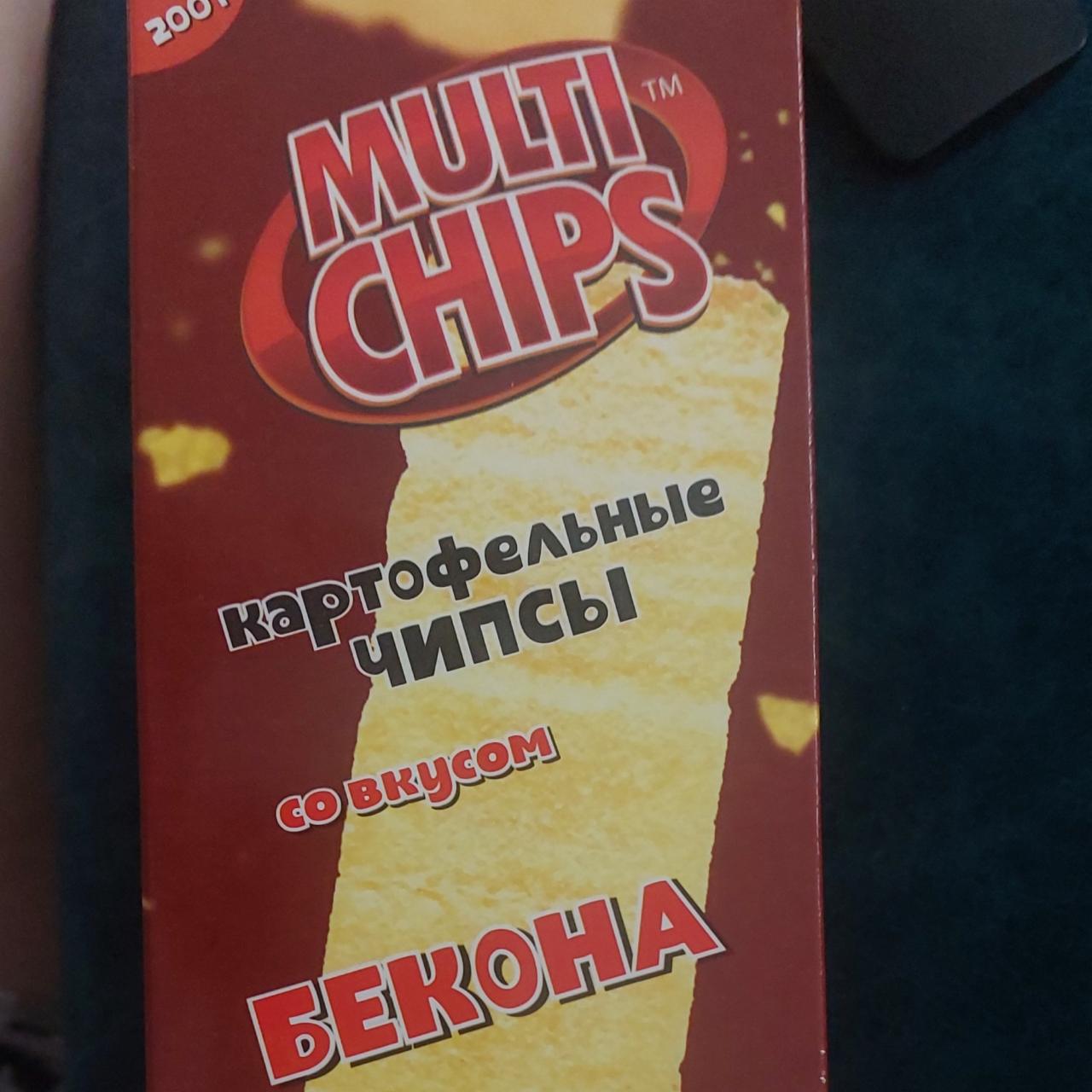 Фото - Чипсы картофельные со вкусом бекона Multi chips