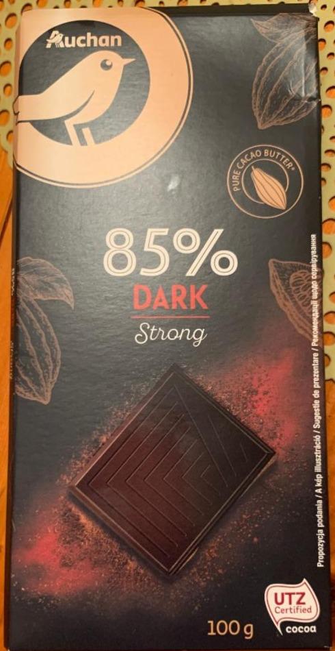Фото - Шоколад 85% Dark Strong Auchan