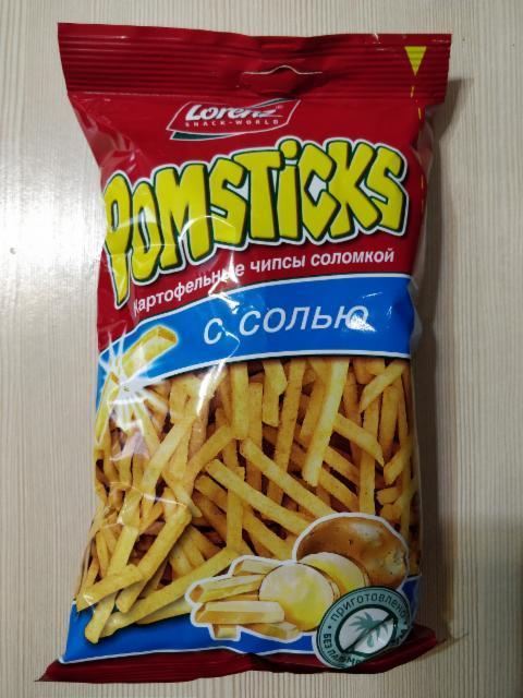 Фото - Картофельные чипсы соломкой с солью Pomsticks
