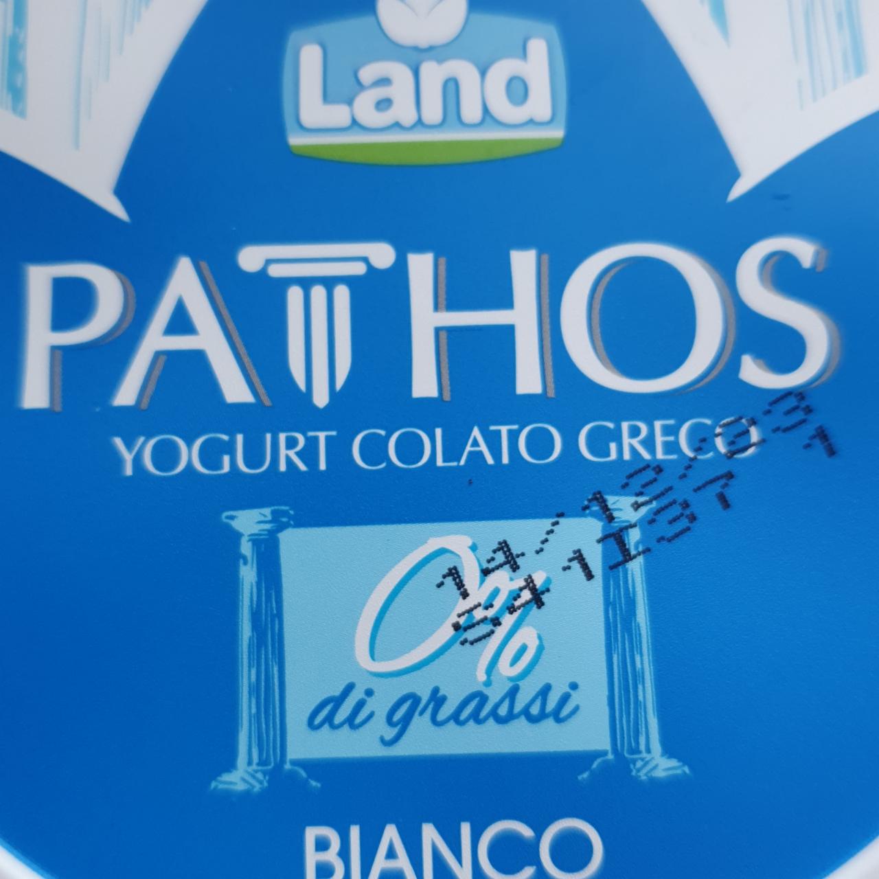 Фото - Йогурт греческий pathos 0% Land