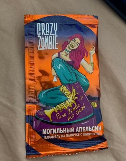 Фото - Карамель на палочке с шипучкой могильный апельсин Crazy zombie