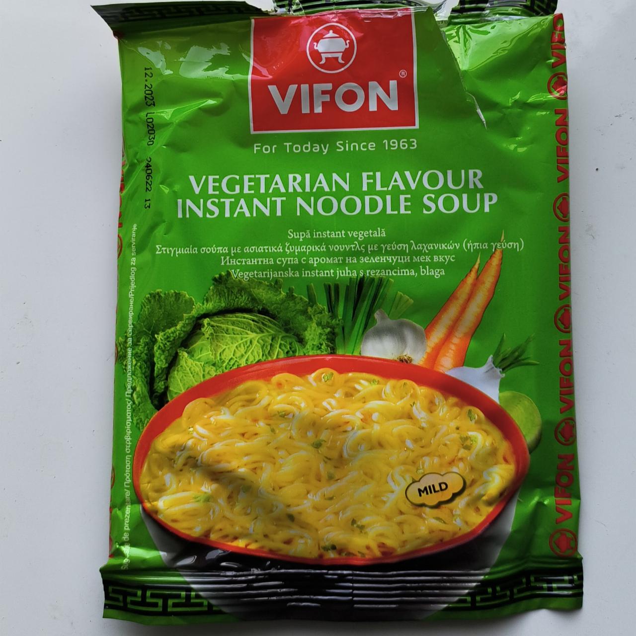 Фото - Суп с лапшой быстрого приготовления Vegetarian Flavour Instant Noodles Soup Vifon