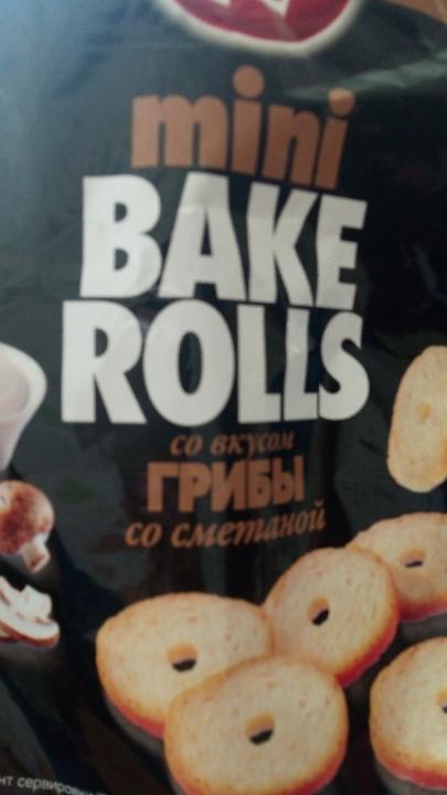 Фото - сухарики грибы со сметаной Bake rolls mini 7 Days