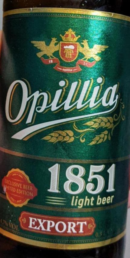 Фото - Пиво 4.7% светлое пастеризованное 1851 Export Opillia Опілля