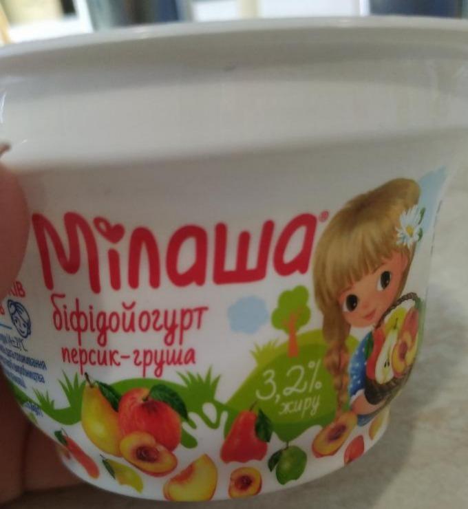 Фото - йогурт Персик груша Милаша