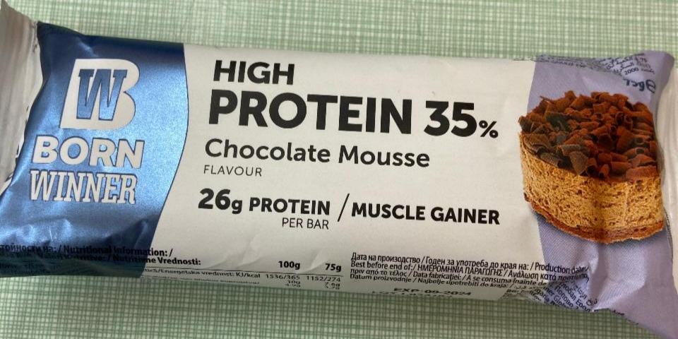 Фото - High protein 35% chocolate mousse Born winner