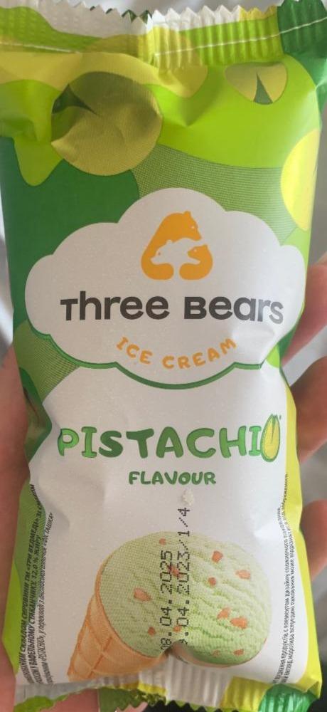 Фото - Мороженое 12% в вафельном стаканчике Pistachio Three bears rs