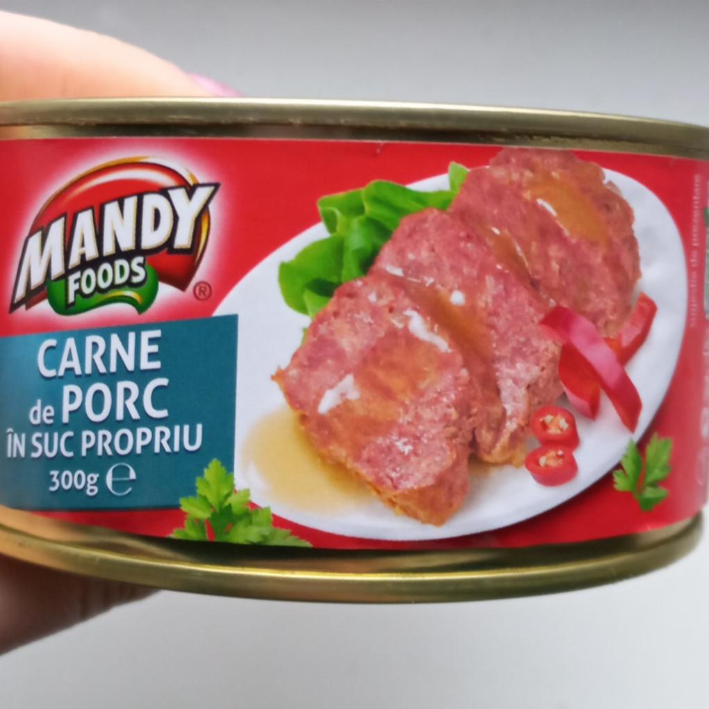 Фото - консервированная свинина Mandy foods