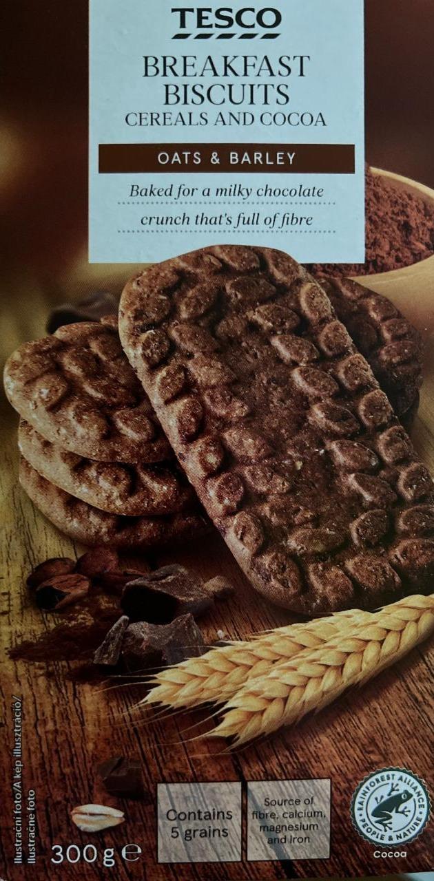 Фото - злаковое печенье с какао овсянка и ячмень Tesco