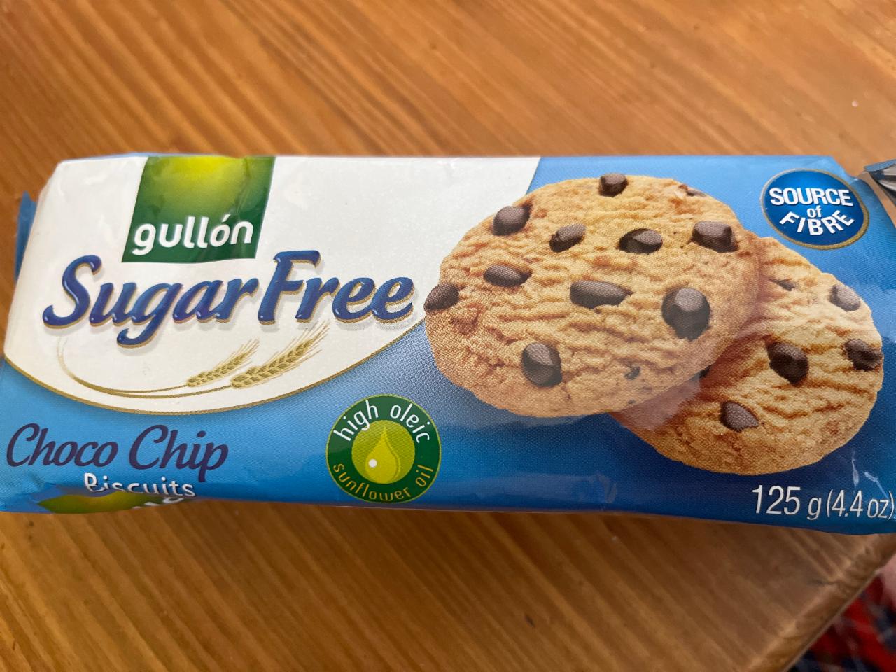 Фото - Печенье бисквитное без сахара Choco Chip Sugar Free Gullon