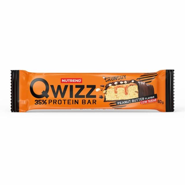 Фото - Qwizz 35% protein bar crunchy peanut butter (arašídové máslo) Nutrend