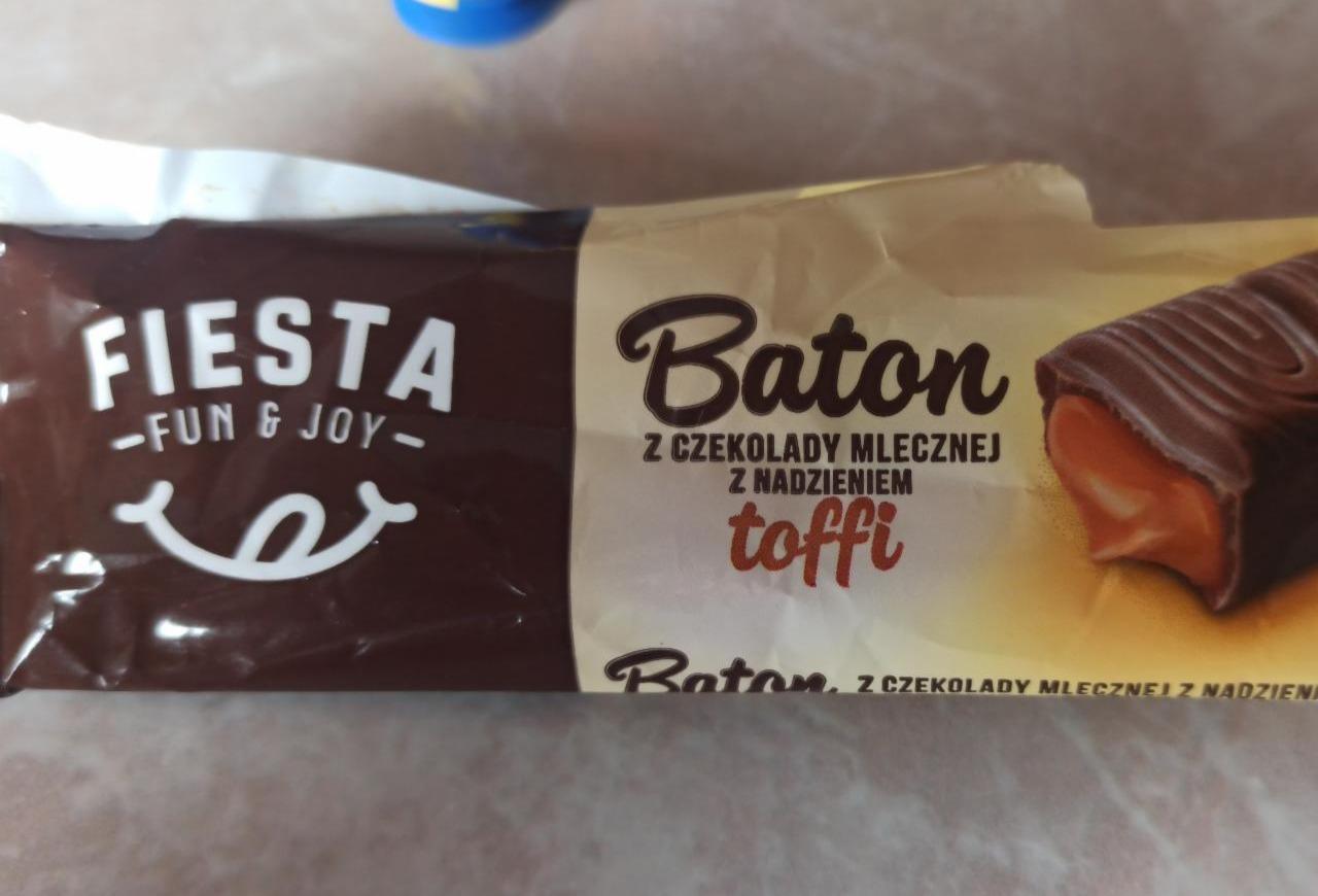 Фото - Батончик в молочном шоколаде карамель Toffi Fiesta