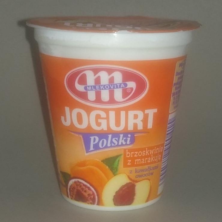 Фото - Jogurt Polski brzoskwinia z marakuja z kawalkami owoców Mlekovita