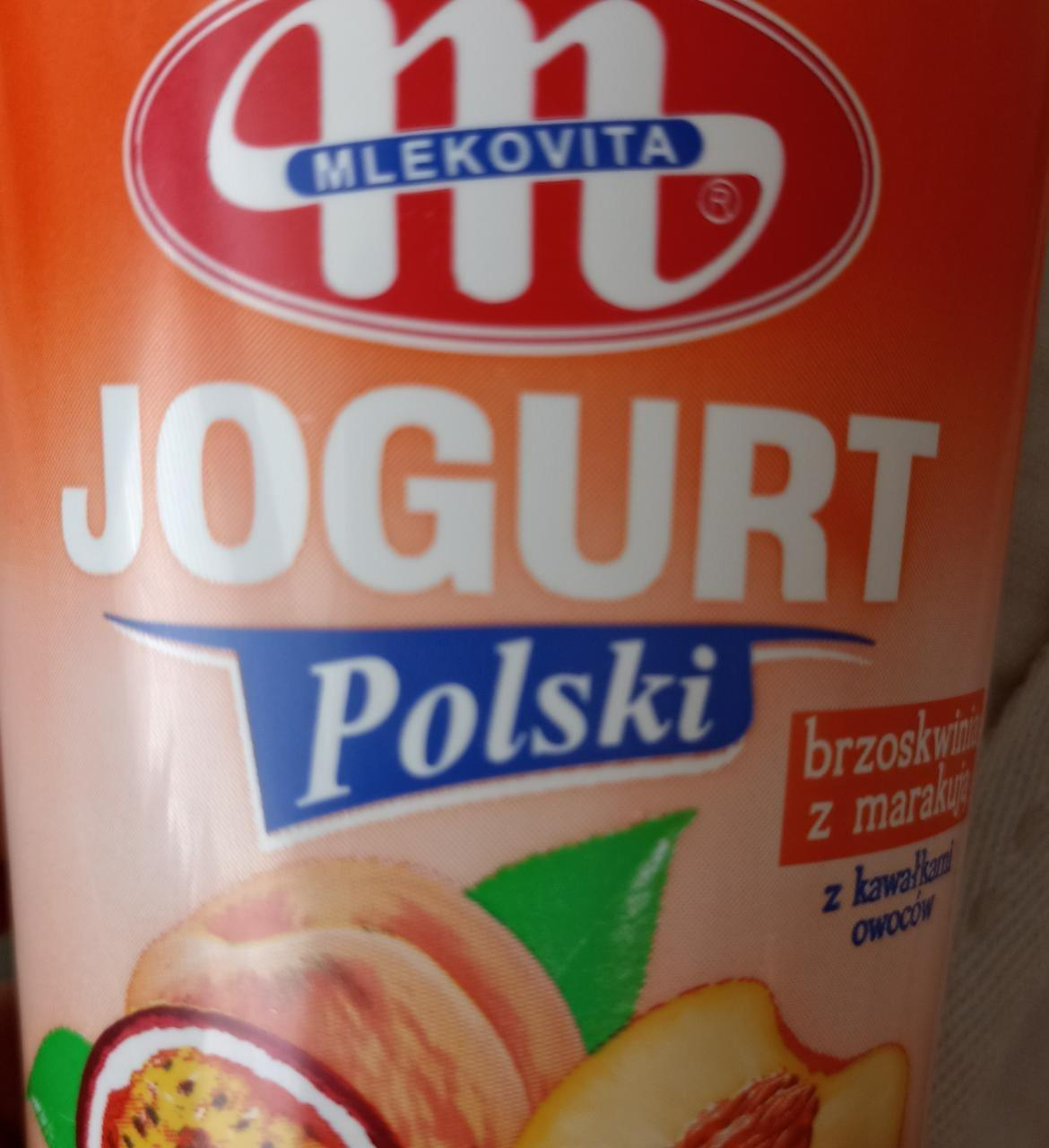 Фото - Jogurt Polski brzoskwinia z marakuja z kawalkami owoców Mlekovita